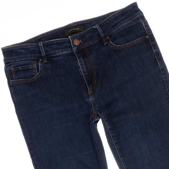 Ann Taylor Jeans Womens Size 4 Skinny Curvy Mid Rise Blue Denim Stretch 29x27.5 - Picture 2 of 8